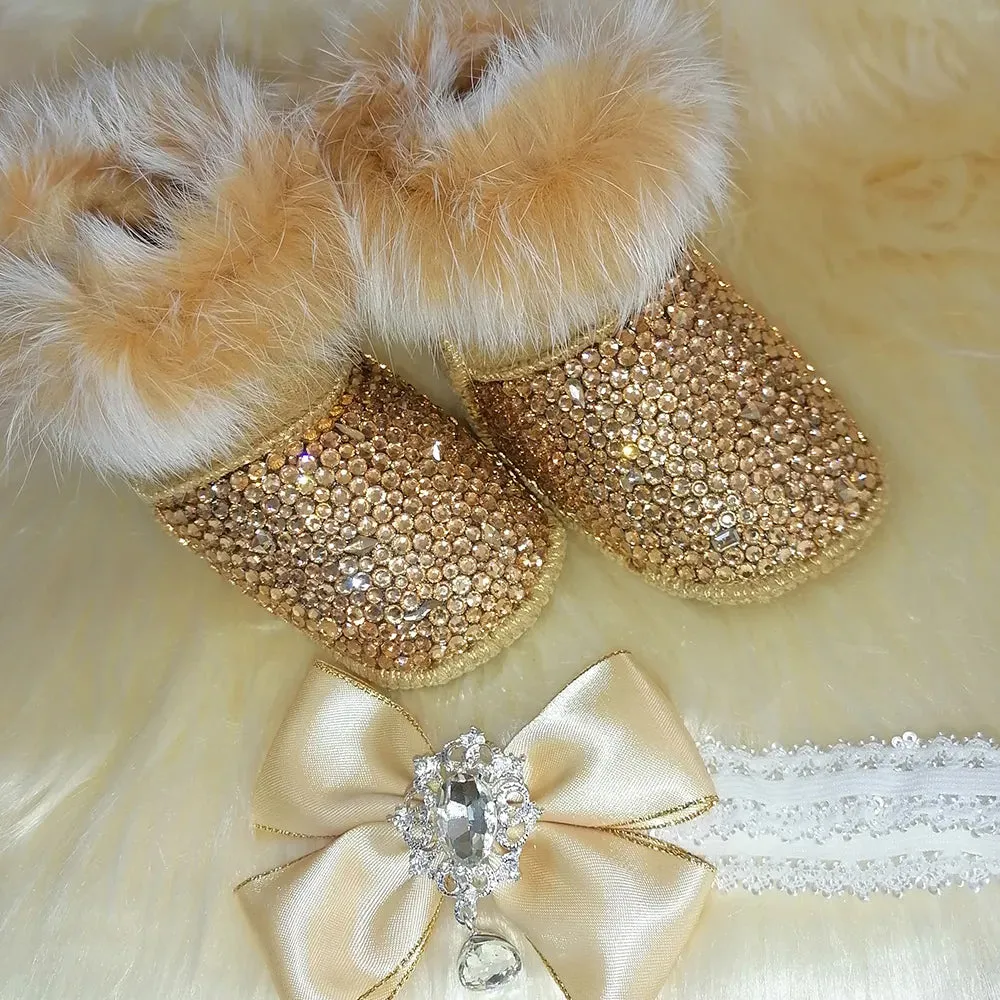 Pearl Slipper Boots for Baby Girls