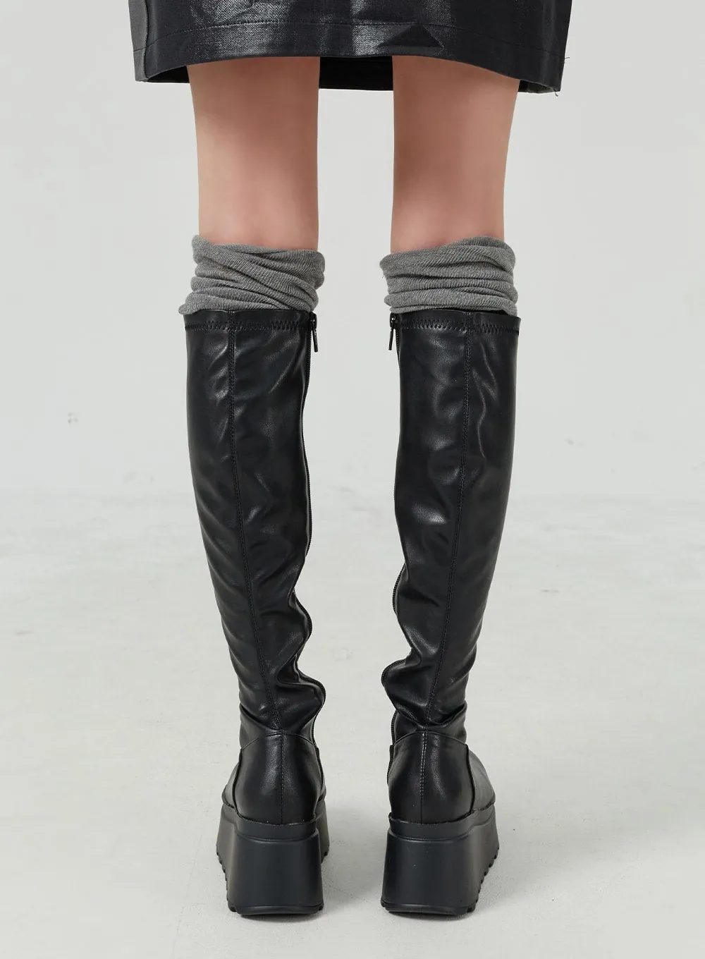 Platform Knee High Boots BM322