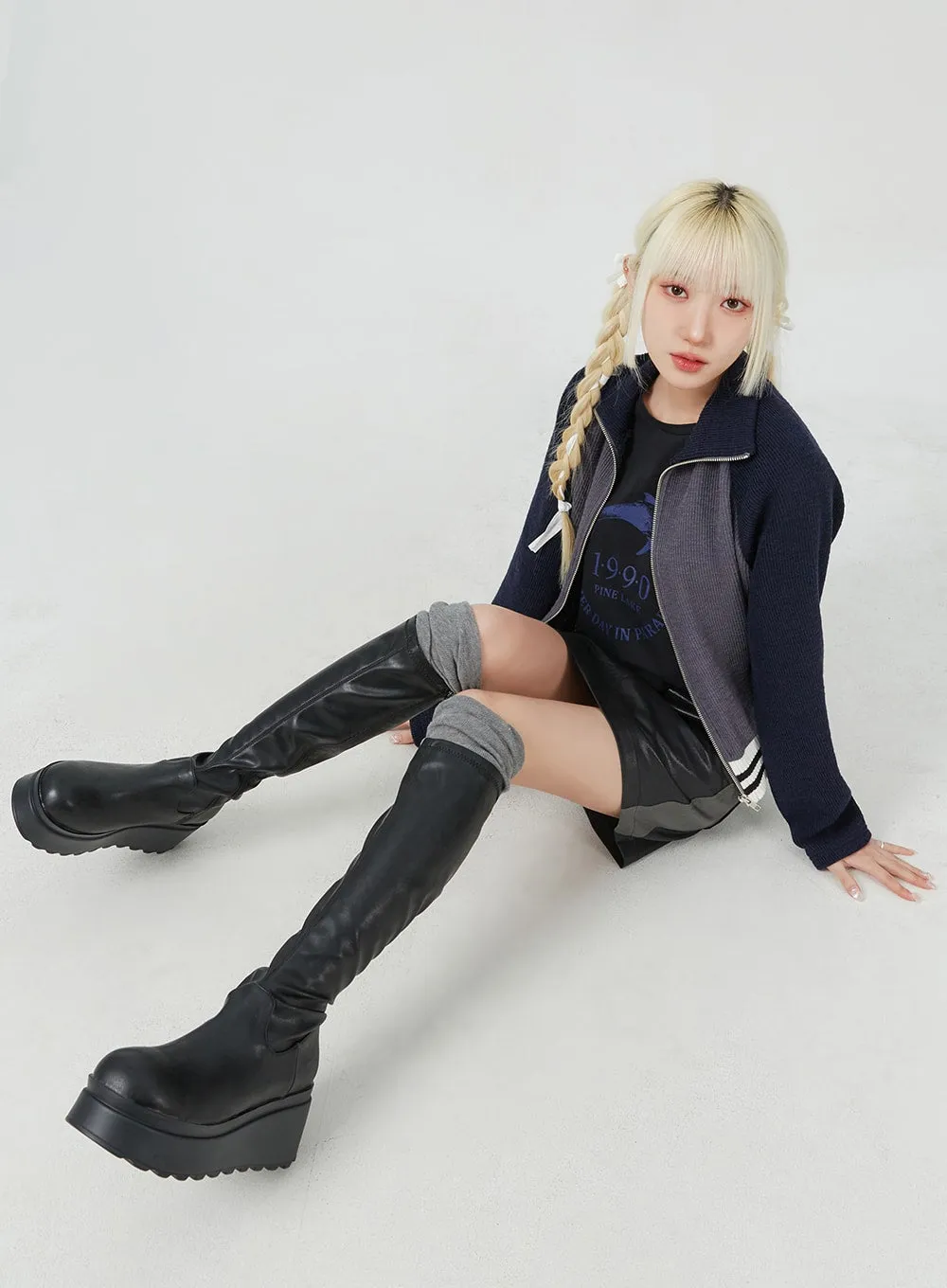 Platform Knee High Boots BM322