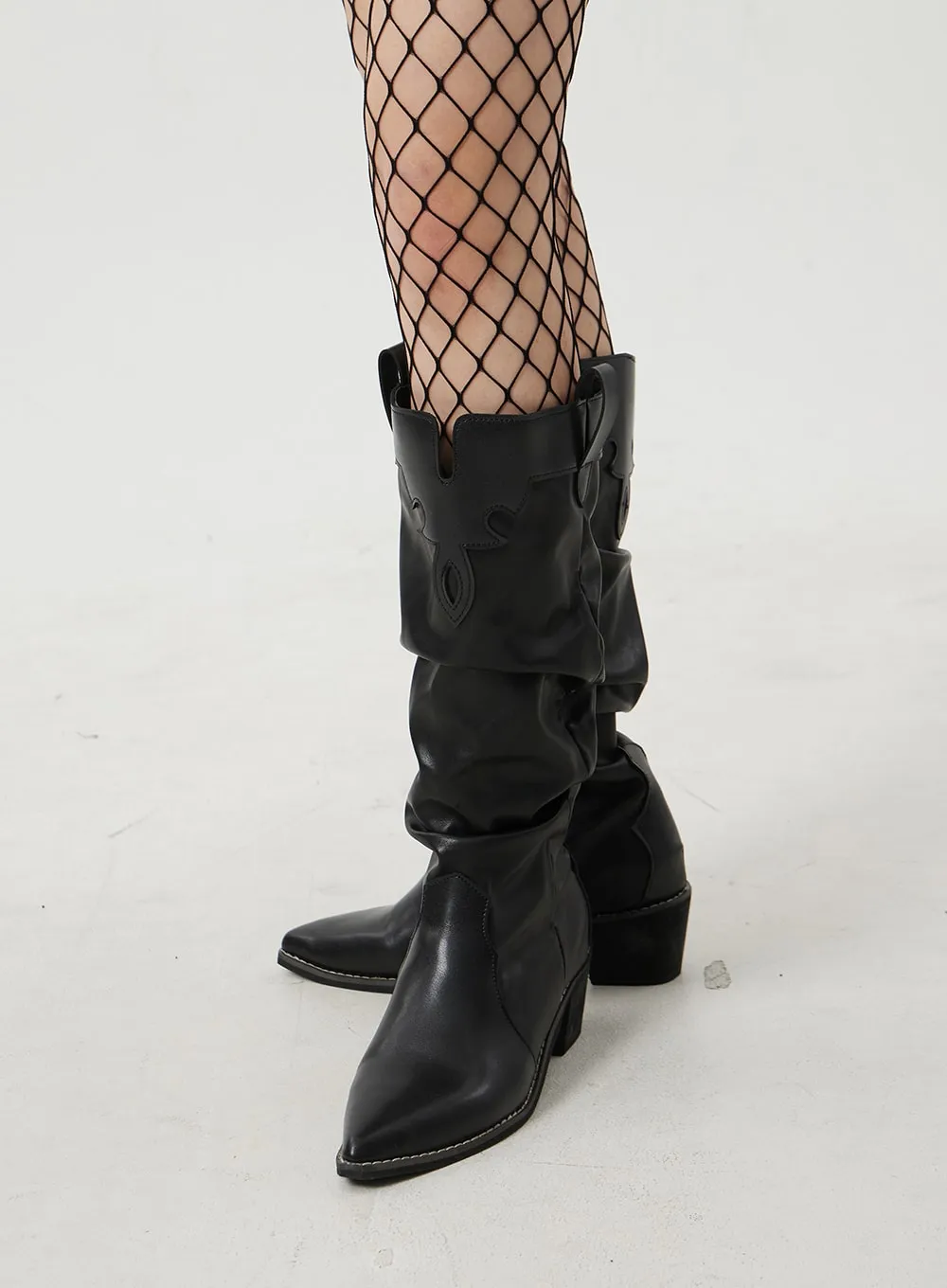 Pointed Toe Heel Knee High Boots BJ320