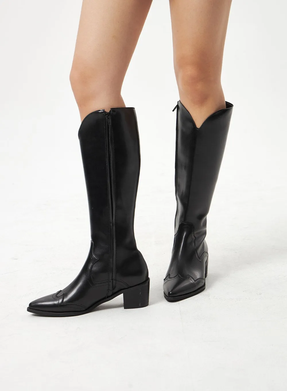 Pointed Toe Knee High Boots CA321