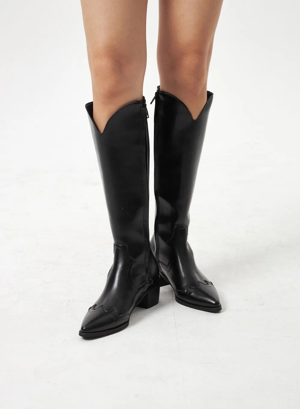 Pointed Toe Knee High Boots CA321