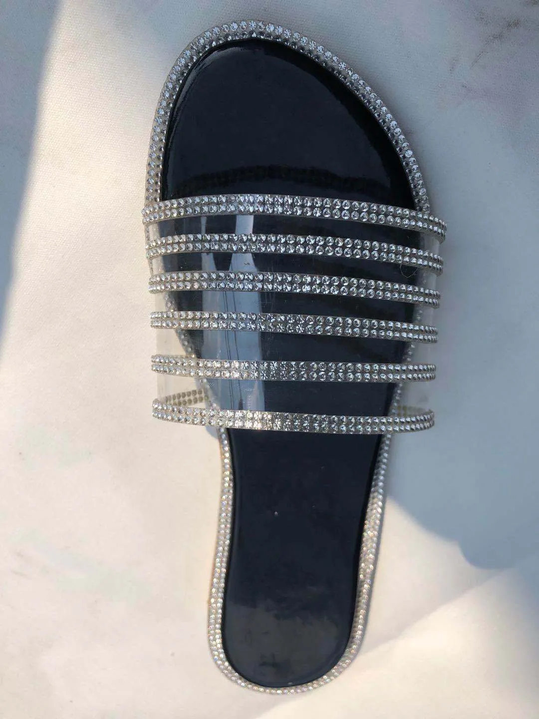 Rhinestone Slipper Slides for Women