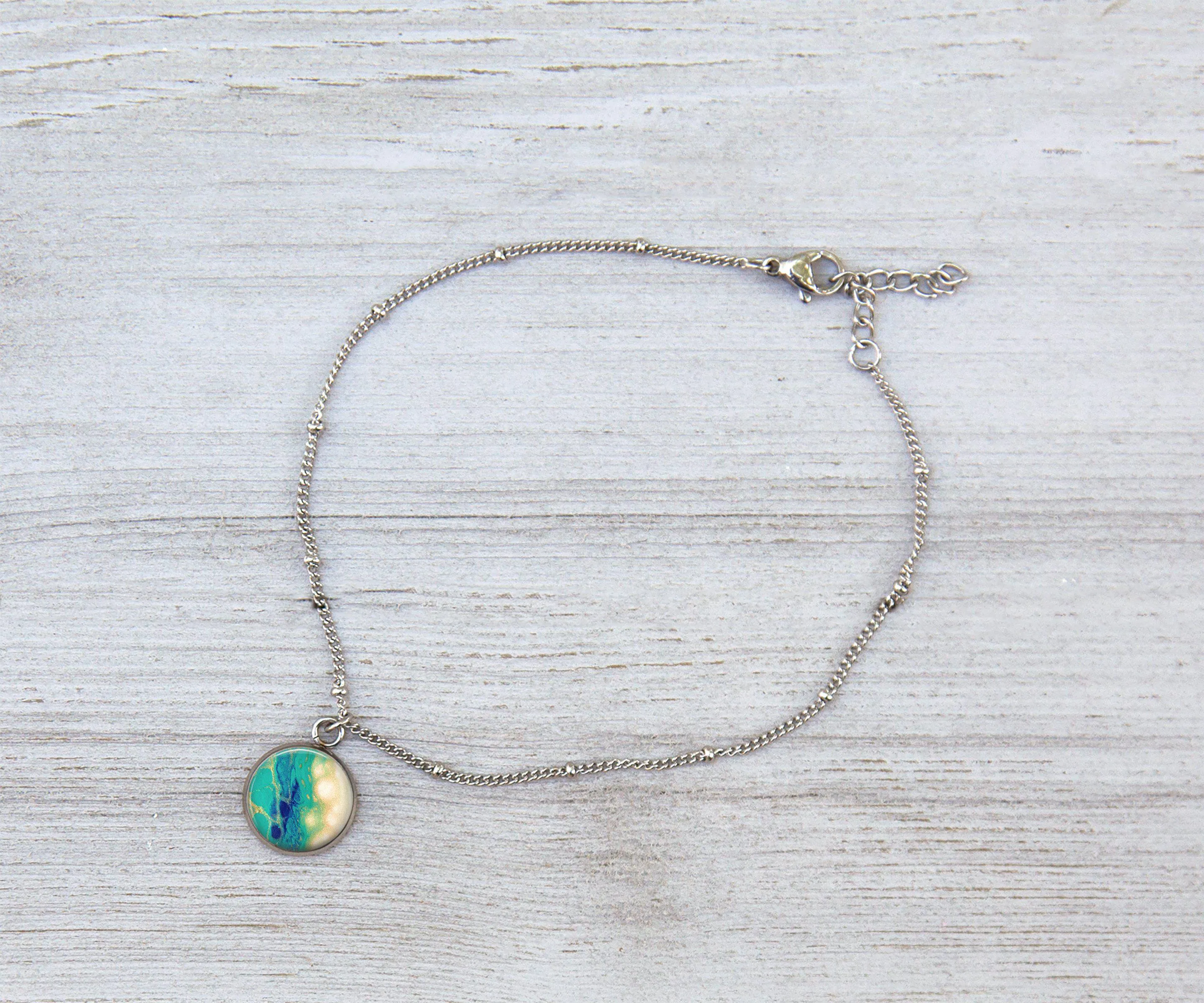 Seaside Glow Anklet | Handmade Beach Jewelry