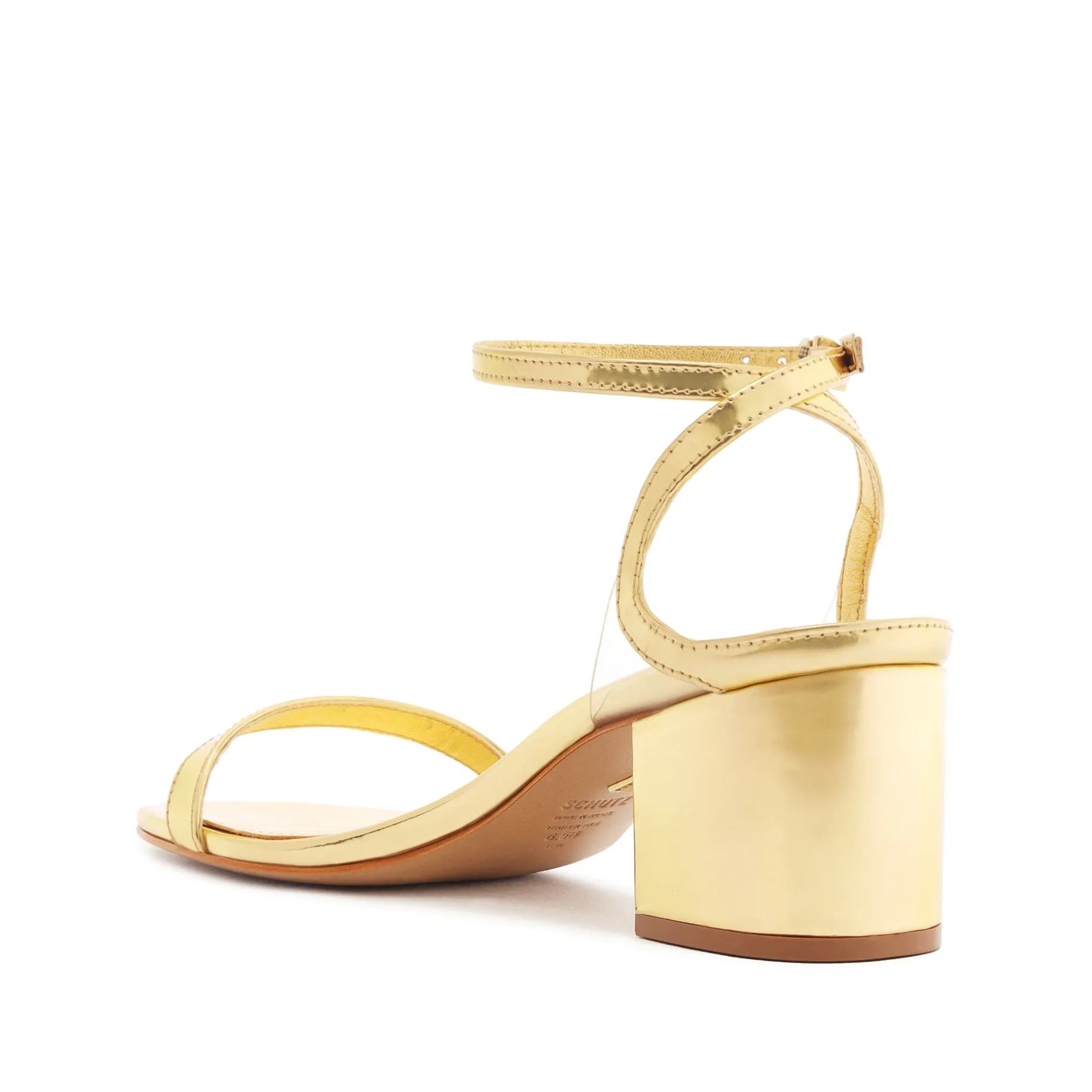 Skye Mid Block Specchio Leather Sandal