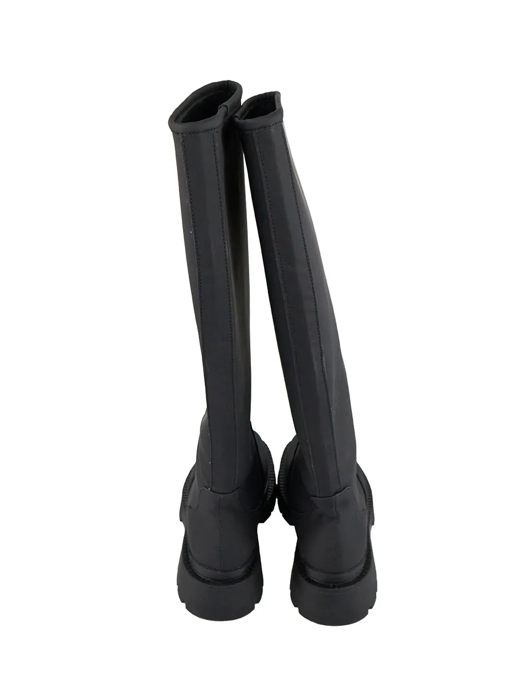 Solid Faux Leather Knee High Boots IY422