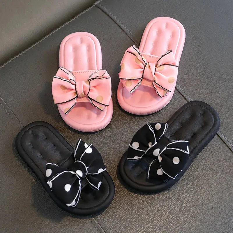 Summer Slippers for Girls with Bow