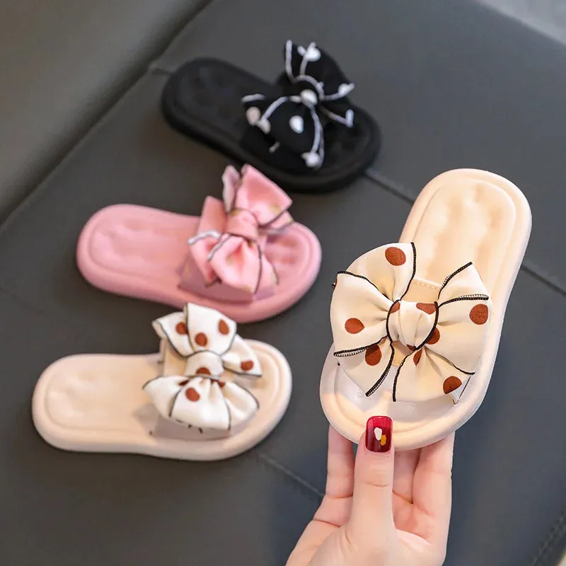 Summer Slippers for Girls with Bow