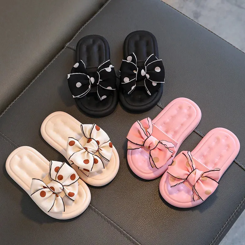 Summer Slippers for Girls with Bow