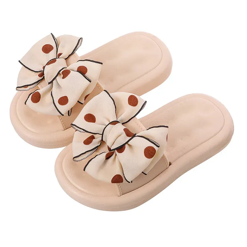 Summer Slippers for Girls with Bow