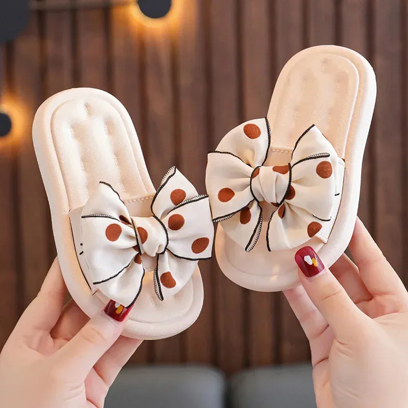 Summer Slippers for Girls with Bow