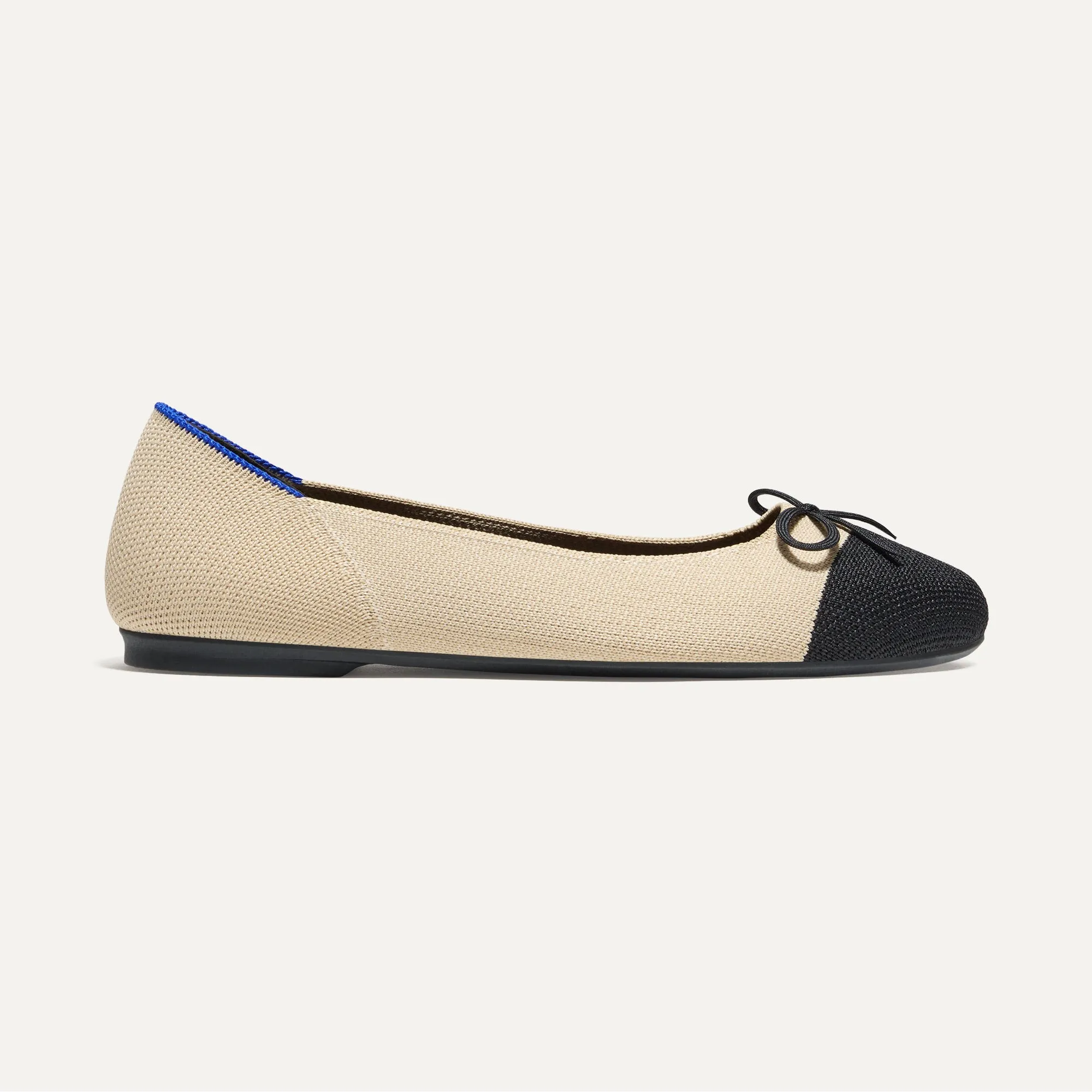 The Ballet Flat - Cream Captoe