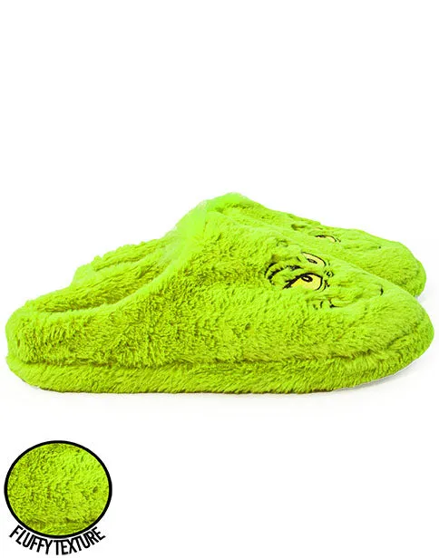 The Grinch Slippers - Christmas Movie Gift Adults Men Women Faux Fur House Shoes