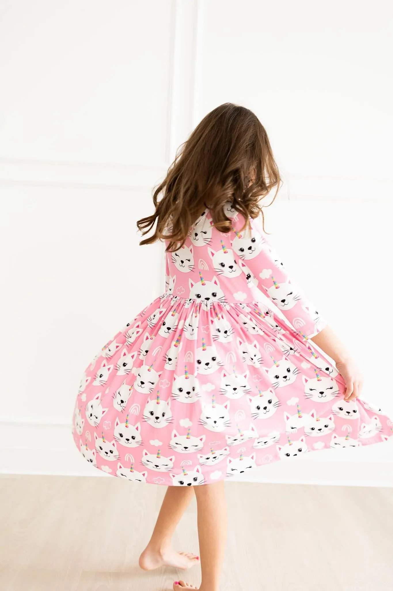 Unicorn Kitties Pocket Twirl Dress