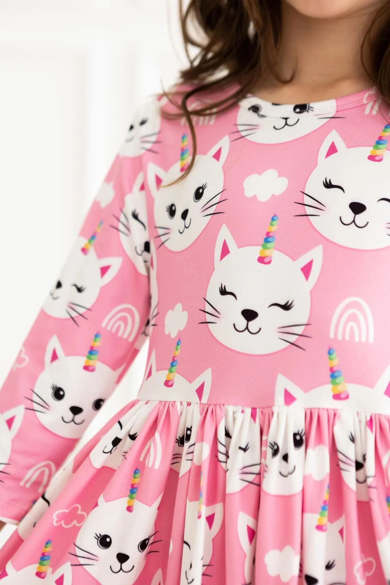 Unicorn Kitties Pocket Twirl Dress