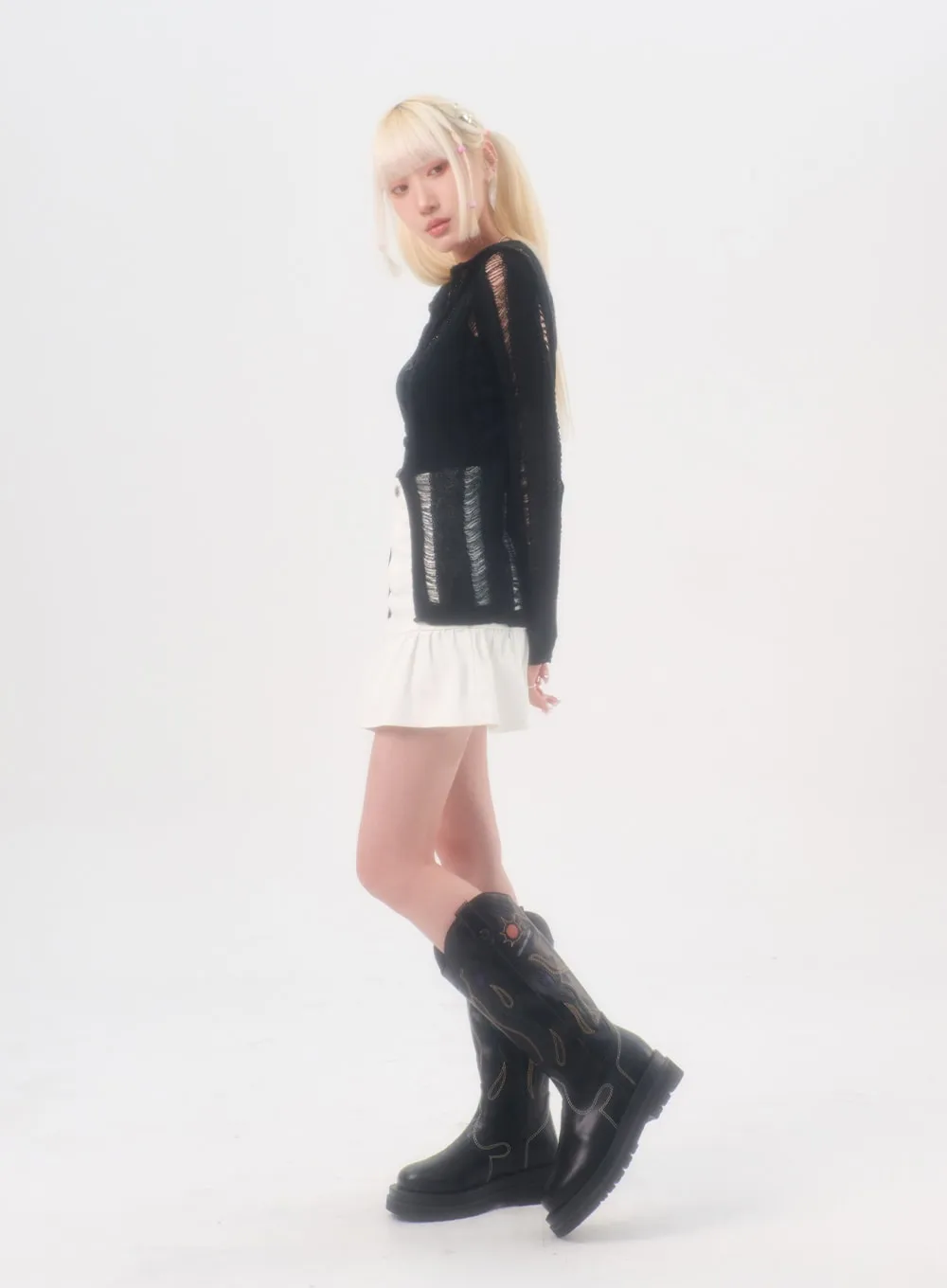 Western Knee High Boots IL306