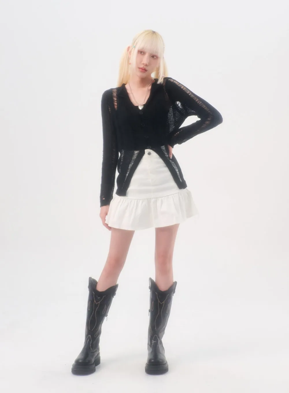 Western Knee High Boots IL306