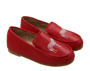 Zeebra Strawberry Red Logo Loafers