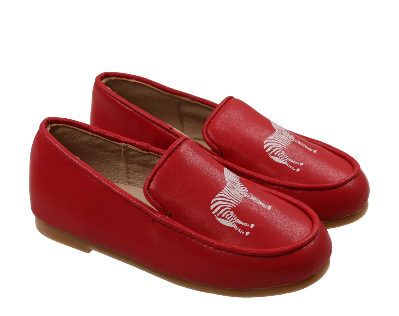 Zeebra Strawberry Red Logo Loafers